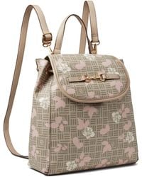 Anne Klein - Flap Backpack With Floral Overlay - Lyst