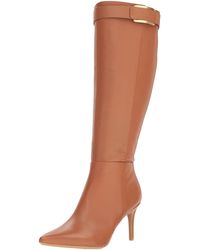 calvin klein francine leather tall boots