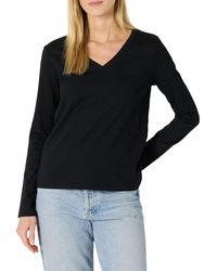 Amazon Essentials - 100% Cotton Regular-fit Long-sleeve V-neck T-shirt - Lyst