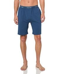 Calvin Klein - Icon Cotton Stretch Sleep Shorts Dark Denim - Lyst