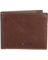 Tommy Hilfiger - Genuine Leather Passcase Bifold Wallet Rfid Blocking With Zip Pocket - Lyst