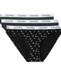 Calvin Klein - Carousel Logo Cotton Stretch Bikini Panties - Lyst
