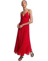 MICHAEL Michael Kors - Maxi Pleated Slip Dress - Lyst