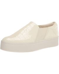 Vince - S Warren Platform Slip On Fashion Sneakers Cream Leather 8.5 M - Lyst