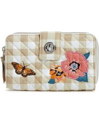 Vera Bradley - Cotton Turnlock Wallet With Rfid Protection - Lyst