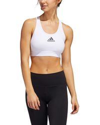 adidas - Medium Suppor Racer Back Don't Rest Alphaskin Padded Bra W/ Removable Pads - Lyst