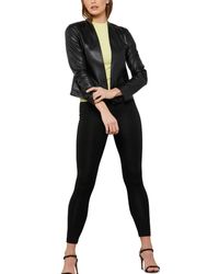 BCBGMAXAZRIA - Womens Long Sleeve Faux Leather Jacket - Lyst