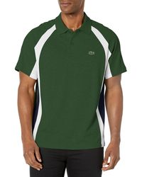 Lacoste - Contemporary Collection's Short Sleeve Relaxed Fit Petit Pique Colorblock Polo Shirt - Lyst