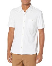 PAIGE - Brayden Short Sleeve Shirt With Roll Tab - Lyst