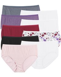 Hanes - Just My Size Womens Cool Comfort Cotton 10-pack Briefs - Lyst