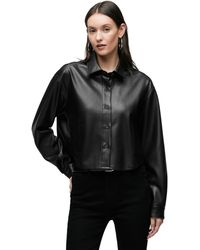 Hudson Jeans - Boxy Long Sleeve Button Down Shirt With Pockets - Lyst