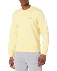 Lacoste - Long Sleeve Solid Crew Neck Sweater - Lyst