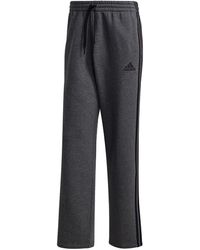 adidas - Essentials Fleece Open Hem 3-stripes Pants - Lyst