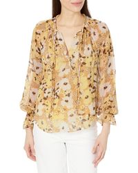 Joie - S Brigitta Top In Amber Gold Multi - Lyst