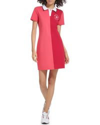 Tommy Hilfiger - Short Sleeve Polo Color Blocked Rib Collar With Snap Plackets Dress - Lyst