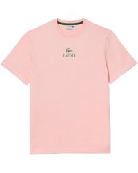Lacoste - Regular Fit Short Sleeve Crew Neck Tee Shirt W/small Croc Graphic On The Front Of The Chest - Lyst