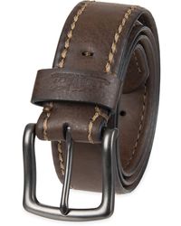 Levi's - Leather Belt With Plaque Buckle - Lyst