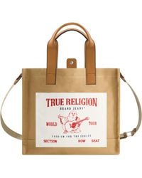 True Religion - Tote, Medium Travel Shoulder Bag With Adjustable Strap, Tan, One Size, Tote, Medium Travel Shoulder Bag With Adjustable Strap - Lyst