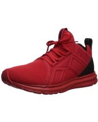 PUMA Rubber Enzo Wide Sneaker in Red 