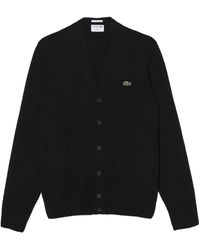 Lacoste - Classic Fit Long Sleeve Cashmere Cardigan Sweater - Lyst