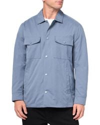 PAIGE - Delman Sueded Nylon Shirt Jacket - Lyst
