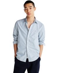 Tommy Hilfiger - Flex Poplin Stripe Regular Long Sleeve Shirts - Lyst