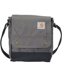 Carhartt - , Durable, Adjustable Crossbody Bag With Flap Over Snap Closure,gray - Lyst