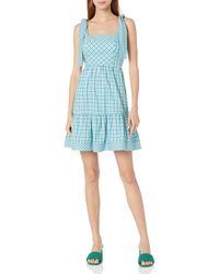 Shoshanna - Raleigh Tiered Square Neck Mini Dress - Lyst