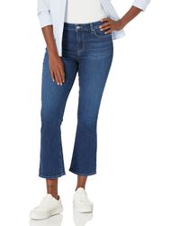 PAIGE - Shelby Mid Rise Cropped Flare In Portrait - Lyst
