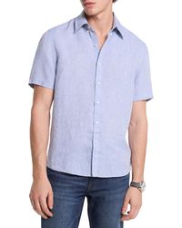 Michael Kors - Short Sleeve Linen Shirt - Lyst