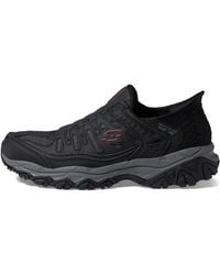 Skechers - Black Charcoal Low Top Sneaker Shoes 9 - Lyst