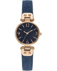 Anne Klein - Leather Strap Watch - Lyst
