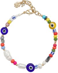 Lucky Brand - Tone Multicolor Mixed Bead Flex Bracelet - Lyst