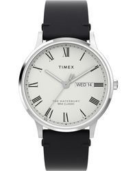 Timex - Black Strap White Dial Stainless Steel - Lyst
