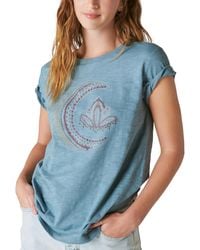 Lucky Brand - S Studded Moon Classic Crew Tee Fashion-t-shirts - Lyst