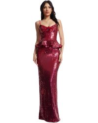 Dress the Population - Akiah Stacked Sequin On Mesh - Lyst