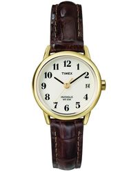 Timex - Tone Case White Dial With Honey Brown Croco Leather - Lyst