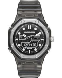 Skechers - Matfield Ana-digi Black Polyurethane Watch - Lyst