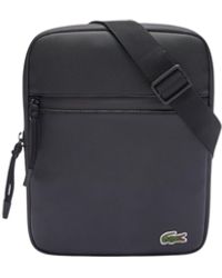 Lacoste - Medium LCST Zippered Petit piqué Crossover Bag - Lyst