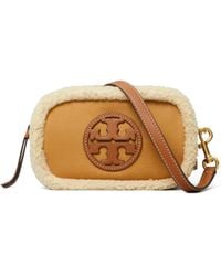 Tory Burch - Miller Shearling Mini Crossbody Bag - Lyst
