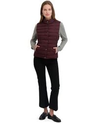 Tahari - Quilted Lightweight Vest With Snap Closure - Lyst
