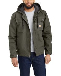Carhartt - Big Relaxed Fit Washed Duck Sherpa-lined Utility Jacket - Lyst