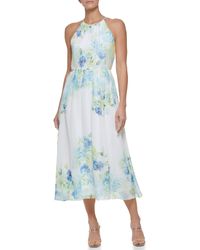 DKNY - Knot Sleeve Midi Shirt Dress - Lyst