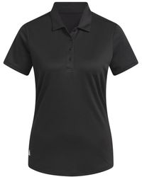 adidas - Standard Solid Performance Short Sleeve Polo Shirt Black - Lyst
