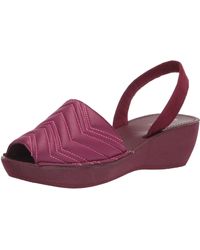 Kenneth Cole Reaction Fine Glass Quilted Wedge Sandal - Purple