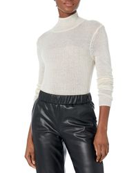 Emporio Armani - | Wool Mohir Blend Knit Fitted Turtleneck - Lyst