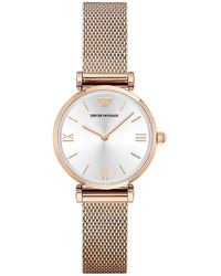 Emporio Armani - Rose Gold-tone Stainless Steel Watch - Lyst