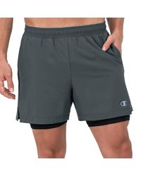 Champion - , Mvp With Total Support Pouch, Moisture Wicking, Lined Shorts, 5" & 7", Stealth Hd C Logo, Large - Lyst