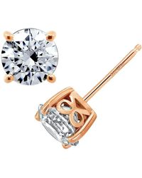 Amazon Essentials - Rose 18k Gold Plated Sterling Silver Stud Earrings Set With Round Cut Infinite Elements Cubic Zirconia - Lyst