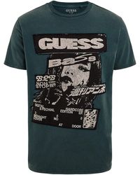 Guess - Short Sleeve Basic Music Poster Tee - Lyst